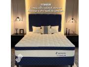 SOMIER SUPER SPUMA TITANIUM 1,60 X 2 METROS PARA 120 KG !! NUEVOS CON 3 AÑOS DE GARANTIA !