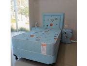 JUEGO COMPLETO SOMIER INFANTIL POP KID 100 X 190 !! NUEVOS CON GARANTÍA ! HACEMOS DELIVERY