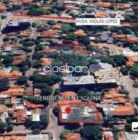 Terrenos - VENDO TERRENO ESQUINA 792 MTRS ZONA EDIF.MOLAS 1321 A MTRS DE AVDA.BO.CAÑADA YBYRAY