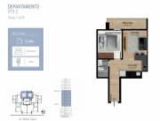 Venta Dpto 1 dormitorio zona Shop. Sol Molas López