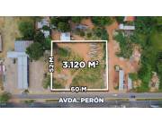 Terreno de 3.120 m2 en esquina sobre la Av. Peron