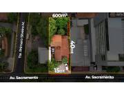Terreno sobre Avda. Sacramento - con casa a demoler