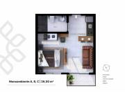 EN VENTA - MONOAMBIENTE EN EDIF. SOHO FLATS