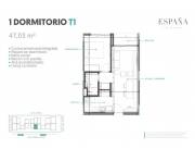 Departamento en venta de 1 dormitorio en Las Mercedes