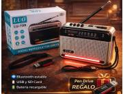 Radio FM, USB, Bluetooth + Pendrive