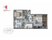 Departamento de 2 Habitaciones y 1 Cochera TOTALMENTE AMOBLADO Con Renta