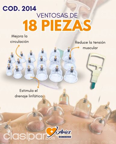 Belleza / Estética - Set de Ventosas Terapéuticas – 18 Piezas