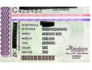 Vendó Mercedes Benz C300 , modelo 2010 con 56000km ficha mantenimiento Cóndor