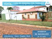 EXCELENTE OPORTUNIDAD DE INVERSION! CASA DE ESQUINA CON TINGLADO