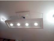 Porta focos LED con estructura de madera