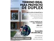 Terreno ideal para dúplex modernos