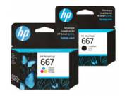 CARTUCHO HP 667 TRI-COLOR Y 667 NEGRO | 3ym78al/79al | HP STORE