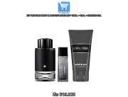 KIT PERFUME MONT BLANC EXPLORER EDP 100ML + 15ML + SHOWER GEL