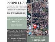 PROPIETARIO VENDE TERRENO - ASUNCION - BARRIO RECOLETA