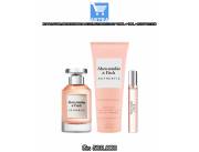 KIT PERFUME ABERCROMBIE & FITCH AUTHENTIC EDT 100ML + 15ML + BODY LOTION