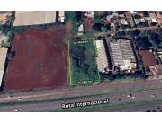 Terreno sobre ruta en CDE con salida a dos calles