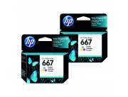 2 CARTUCHOS HP 667 TRI-COLOR (3YM78AL-2) | HP STORE