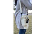 Funda para termo hopie con bolsillo porta llaves y celular, con correa.