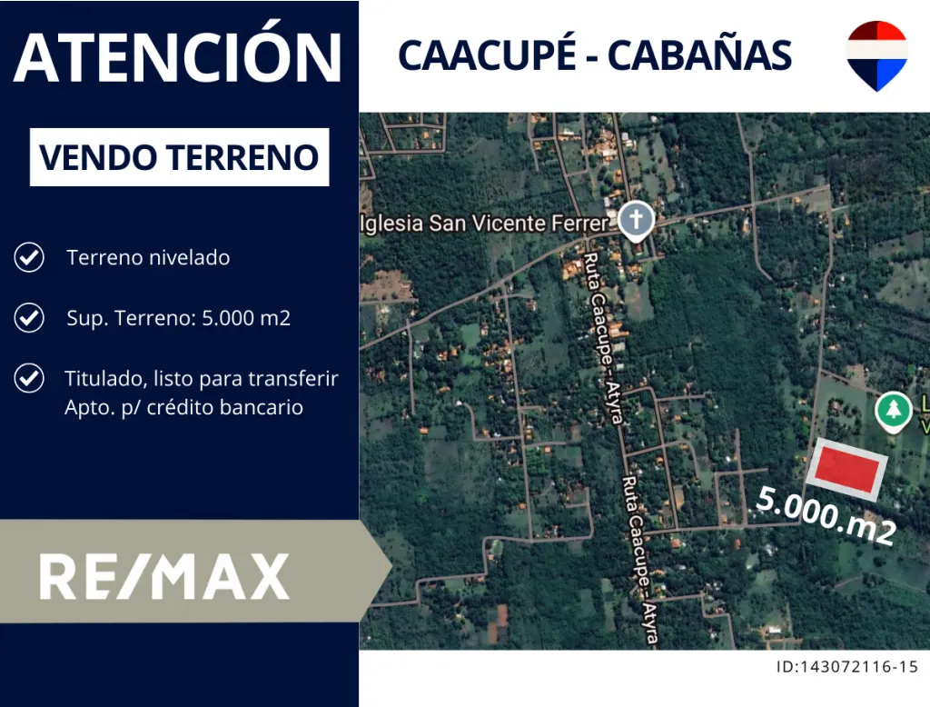 Hermoso Terreno de 5000m² en venta. Caacupé - Cabañas — foto 3