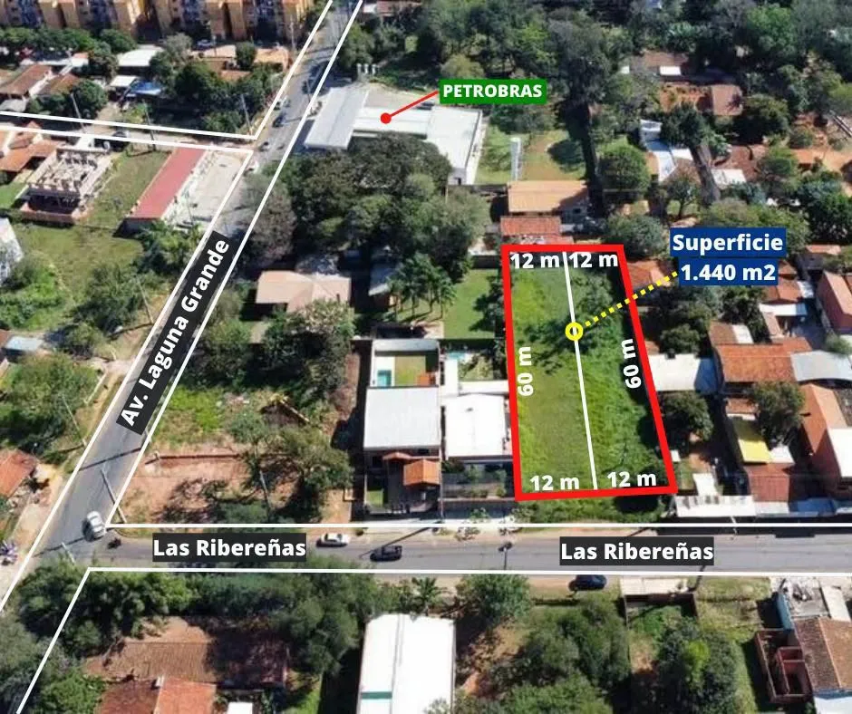 VENTA DE AMPLIO TERRENO DE 1.440 M2 EN SAN LORENZO Z AVDA. LAGUNA GRANDE — foto 2