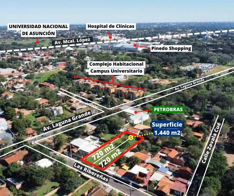 VENTA DE AMPLIO TERRENO DE 1.440 M2 EN SAN LORENZO Z AVDA. LAGUNA GRANDE — foto 3