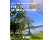 En venta 1 hectárea con acceso directo al río Acaray Hernandarias 🌿