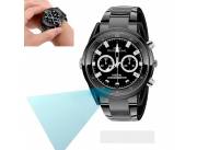 Reloj con Malla de Metal + Cámara Oculta 1080p (Visión Nocturna)