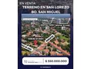 Vendo terreno en Bo. San MIguel - San Lorenzo