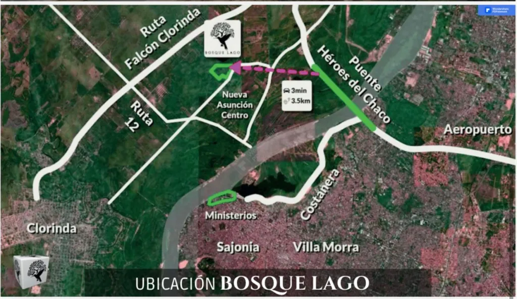 En venta Lote en Barrio cerrado de Bosque Lago en La Nueva Asunción — foto 3