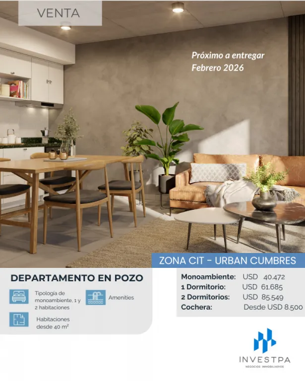 DEPARTAMENTO PRÓXIMO A ENTREGAR URBAN CUMBRES — foto 2