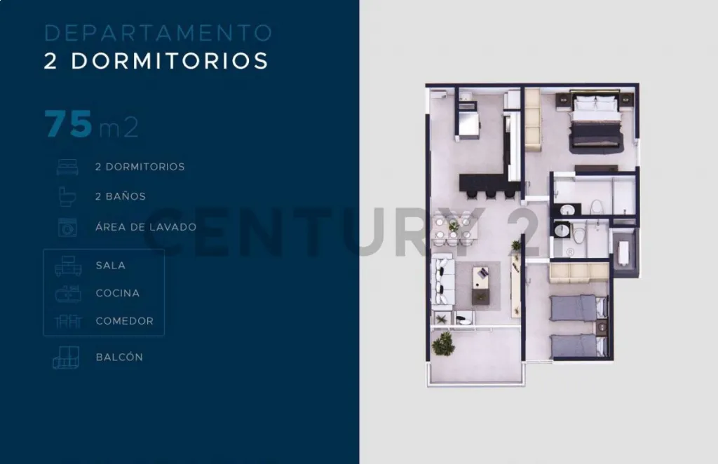 US$ 120.000 Vendo departamento de dos dormitorios en Altamira Surubi´i — foto 2