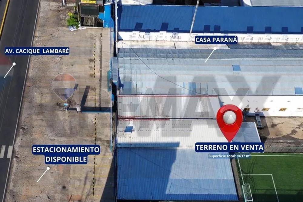 VENDO TERRENO 1.637 M2 LAMBARE SAVDA.CACIQUE LAMBARE C37,80 MTRS DE FRENTE GRAN VISIBILI — foto 2