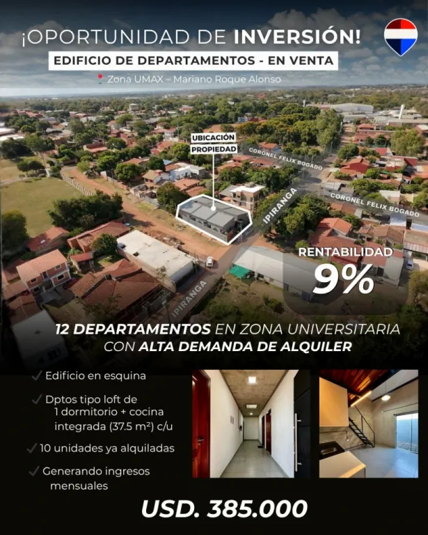 OPORTUNIDAD VENDO DEPARTAMENTO TIPO LOFT ZONA UMAX SAN BLAS MARIANO ROQUE ALONSO — foto 3
