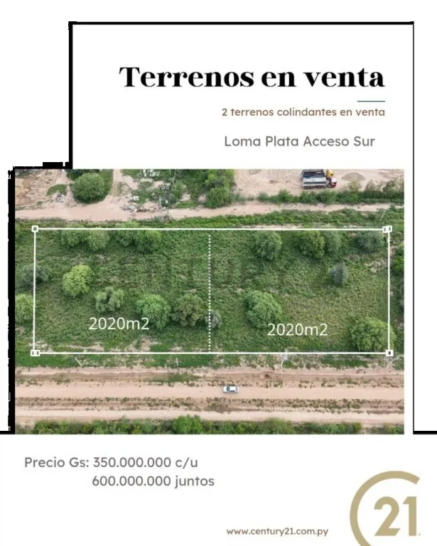 Venta de Terreno en Loma Plata, Boquerón — foto 2