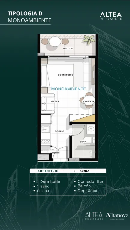 🚀 Altea De Gaulle - Monoambiente Smart en el corazón de Villa Morra — foto 2
