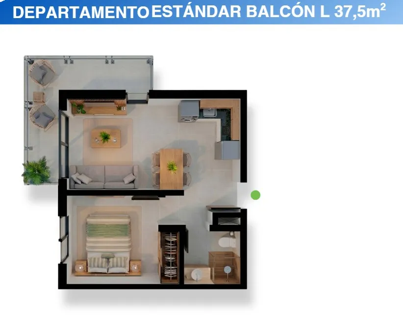 ZUBA CENTRO DON BOSCO - 1 DORMITORIO CON BALCÓN — foto 2
