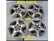 Oferta Llanta Deportiva 15 5x114 impecables