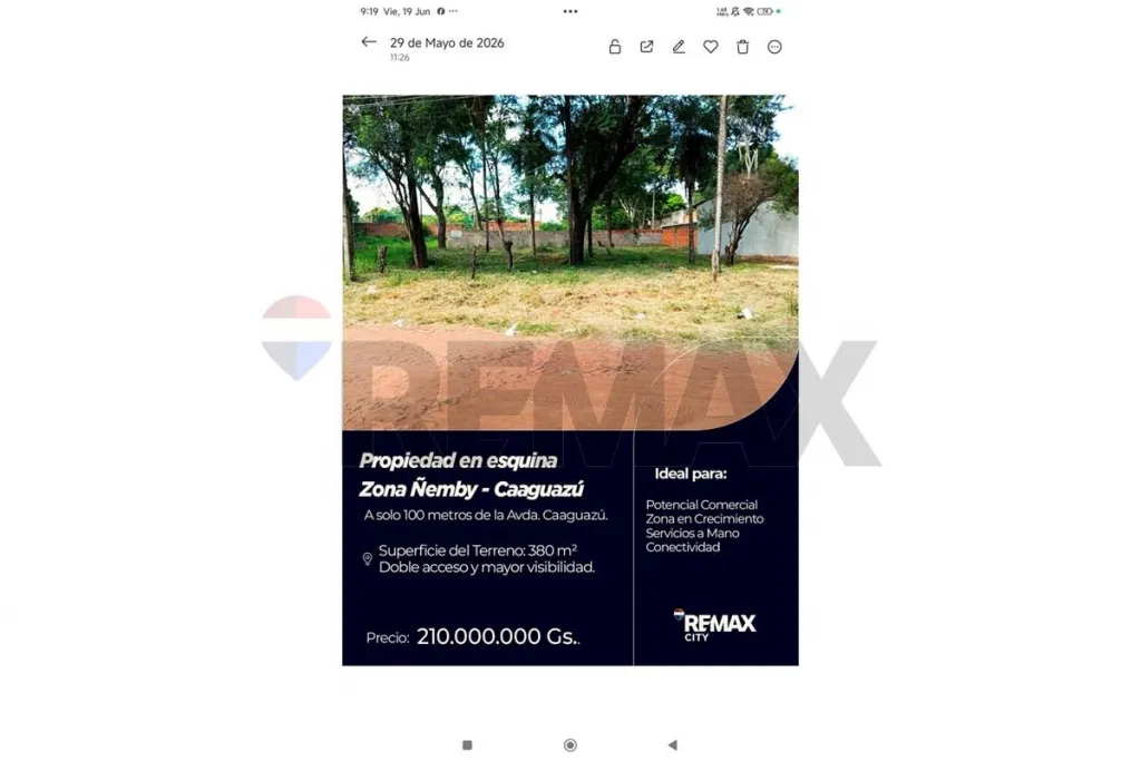 Excelente Terreno en esquina Central Ñemby-Caaguazú — foto 2