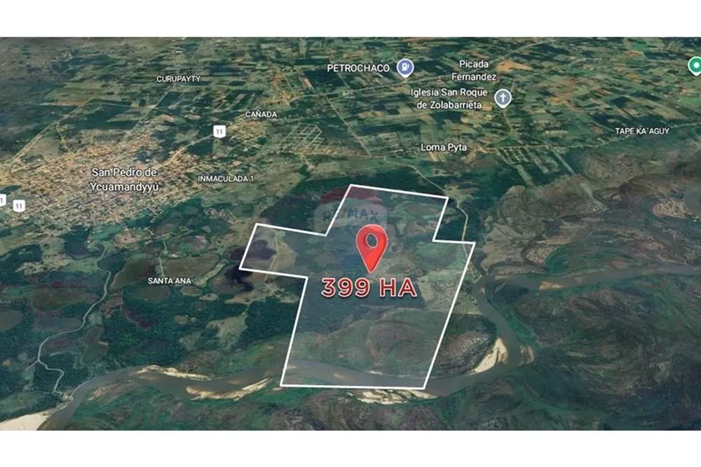 Campo en Venta de 399 Hectáreas en San Pedro del Ycuamandyyú — foto 2