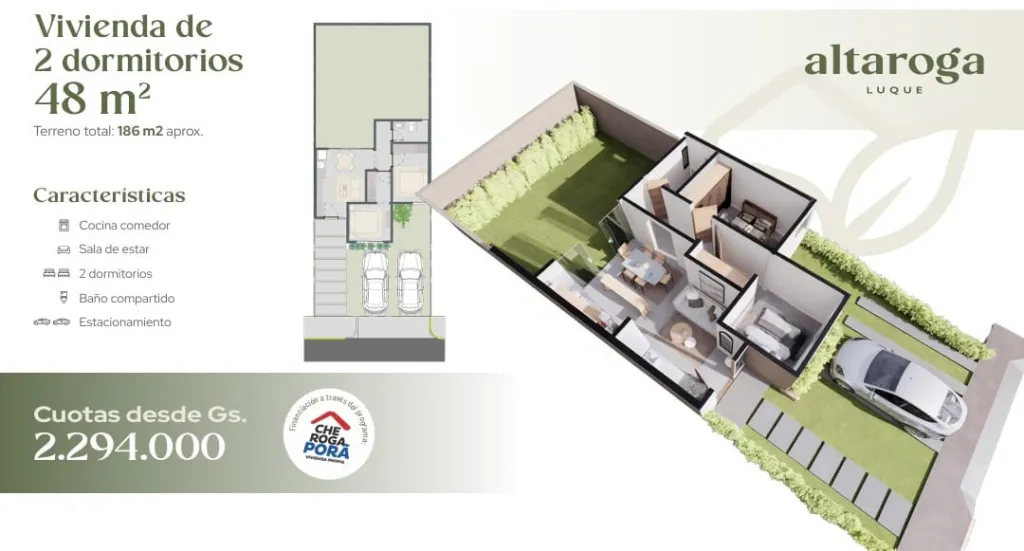 VENDO CASA EN LUQUE 2 HABITACIONES — foto 3