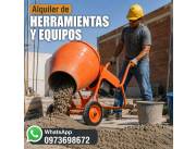 Alquiler de Hormigonera trompito 130Lts