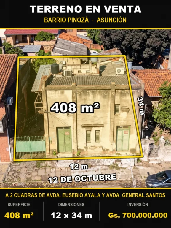 TERRENO EN BARRIO PINOZÁ, A DOS CUADRAS DE AVD. EUSEBIO AYALA — foto 2