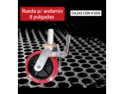 RUEDA PARA ANDAMIO REFORZADA MAYORISTA Y AL DETALLE